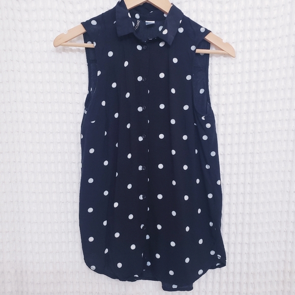 H&M Divided Polka Dot Button Up Shirt - Picture 1 of 5